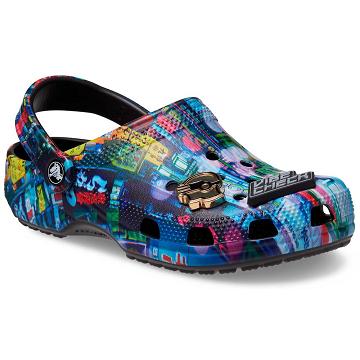 Zuecos Crocs Classic Cyber Nights Mujer Multicolor | Mexico 0145GSOL